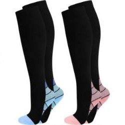 2 Pairs Compression Socks / Stockings for Men & Women