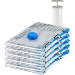 Amazon Basics Reusable Vacuum Compression Storage Bags with Hand Pump