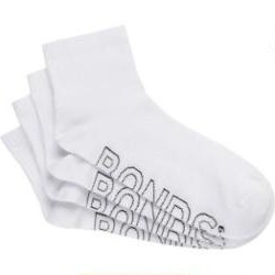 Bonds Men's Logo Light Quarter Crew Socks (4 Pack)