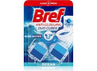 Bref Anti-Clogging Duo-Cubes Toilet Blocks Ocean 2x50g