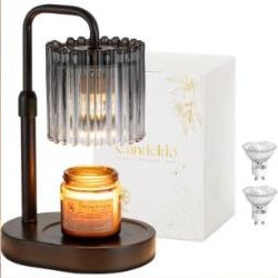 Candeldo Candle Warmer Lamp with Timer, Black