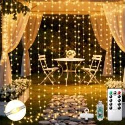 Curtain String Lights 3x3m, 300 LED