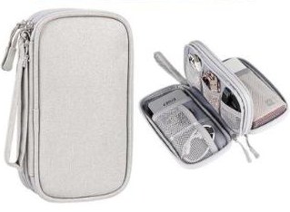 Waterproof Electronics & Cable Organiser Bag, Double Layer
