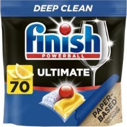 Finish Ultimate Dishwashing Tablets, Lemon, 70 Pack