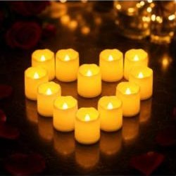 Flameless Tea Light Candles, 12 Pack