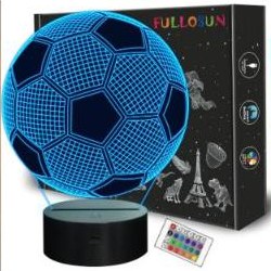 FULLOSUN Soccer 3D Night Light for Kids