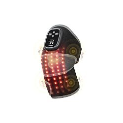 GINEKOO Red Light Knee Massager Brace with Heat and Vibration, Cordless