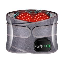 MoAcey Cordless Lower Back Massager with Heat and Vibration