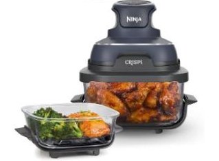 Ninja Crispi 4-in-1 Portable Glass Air Fryer, 4-Quart
