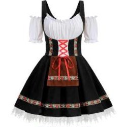 Oktoberfest Costume for Women, Bavarian Velvet Dress