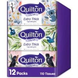 Quilton 3-Ply Extra Thick Hypo-Allergenic Facial Tissue