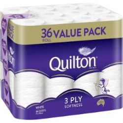 Quilton 3-Ply Toilet Tissue, 36 Pack