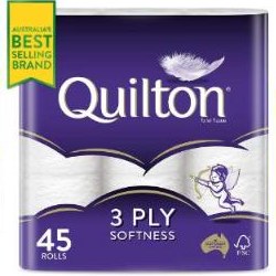 Quilton 3-Ply Toilet Tissue, 45 Pack