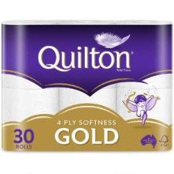 Quilton 4-Ply Gold Toilet Tissue, 30 Rolls