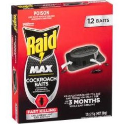 Raid Max Cockroach Baits Pest Control, 12 Pack