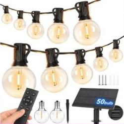 Roccar Solar Festoon Lights Outdoor, 30M