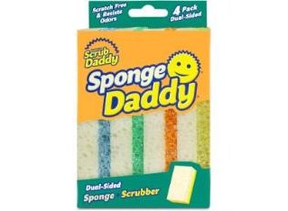 Sponge Daddy Multipurpose Cleaning Scrubber, 4 pack