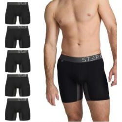 STEP ONE Mens Boxer Shorts Multipack, 5 Pairs