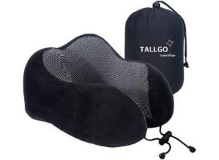 TALLGO Memory Foam Travel Neck Pillow