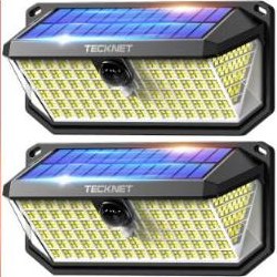 TECKNET 416 LED Solar Lights Outdoor, Waterproof