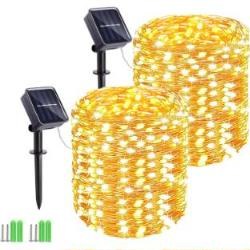Toodour Solar Fairy String Lights, 2 Pack