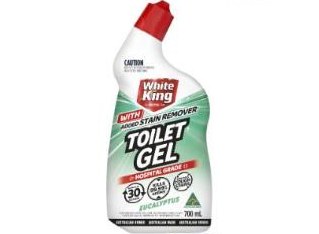 White King Toilet Gel with Stain Remover, Eucalyptus 700ml